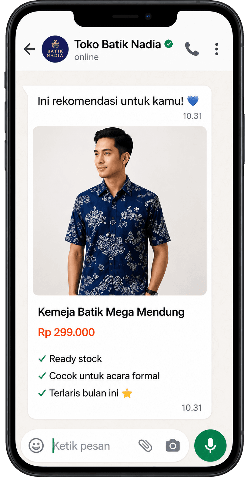 AI merekomendasikan produk terbaik ke pelanggan